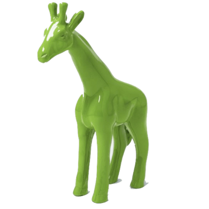 Statue Girafe Animaux Resine - 110cm - Vert Pomme - ANIMAUX-RESINE.FR