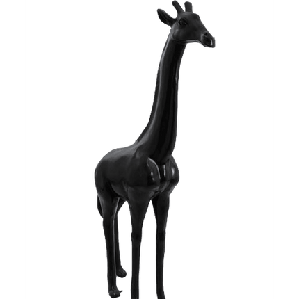 Statue Girafe Animaux Resine - 210cm - Noir - ANIMAUX-RESINE.FR