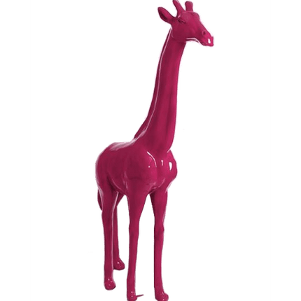 Statue Girafe Animaux Resine - 210cm - Rose Fushia - ANIMAUX-RESINE.FR