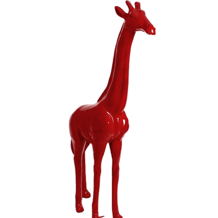 Statue Girafe Animaux Resine - 210cm - Rouge - ANIMAUX-RESINE.FR