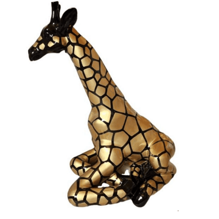 Statue Girafe Animaux Resine - 90cm - Doré - ANIMAUX-RESINE.FR